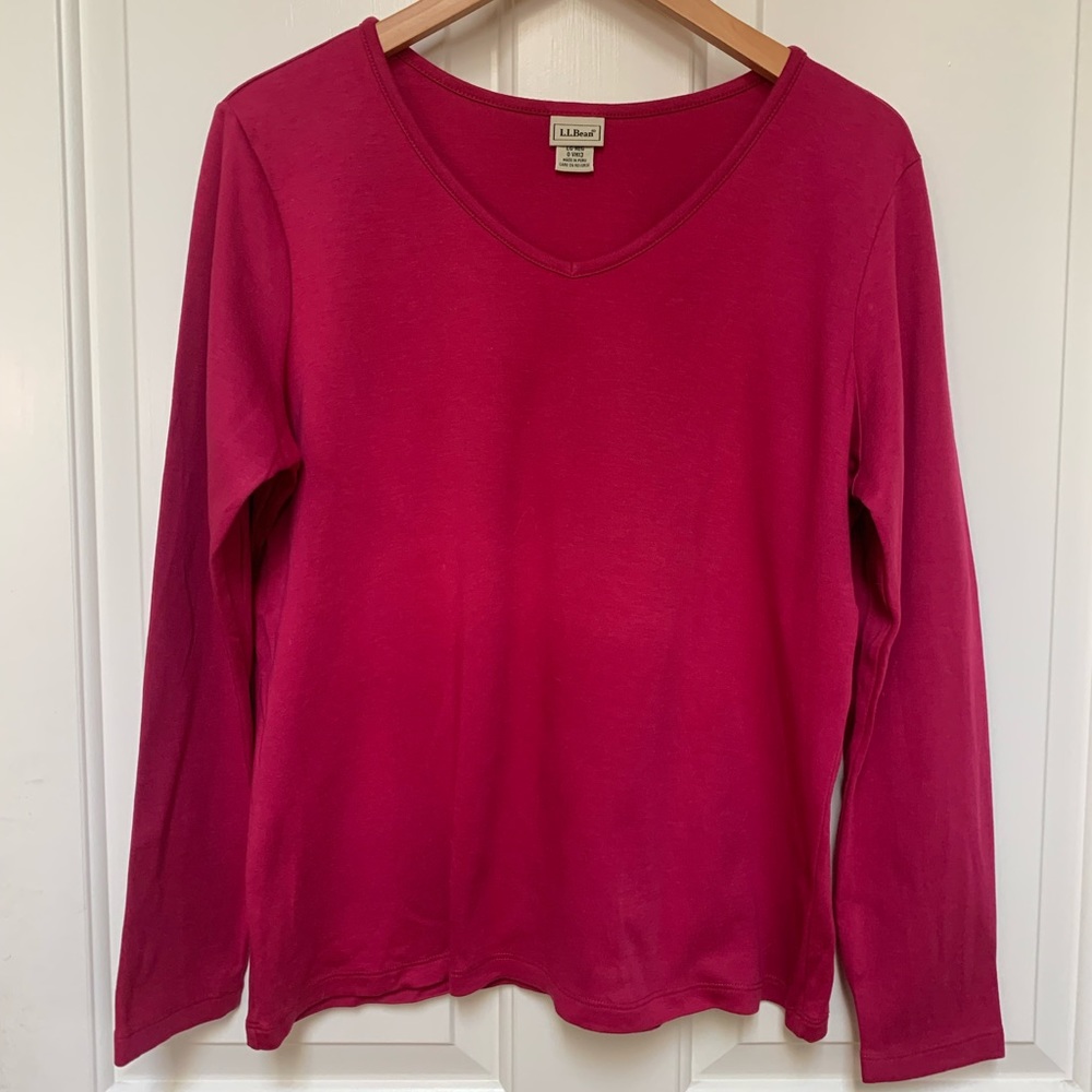 Llbean Pima cotton long sleeve top